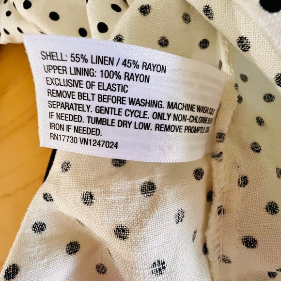 Kate Spade for Target Dress Preppy Classic White Polka Dot Midi Belted XXL - Picture 10 of 12